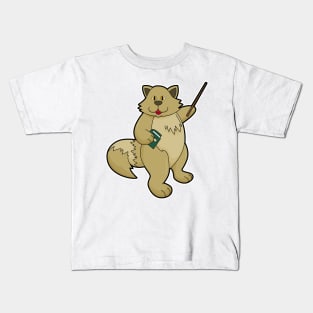 Dog as Teacher with Book & Pointer Kids T-Shirt